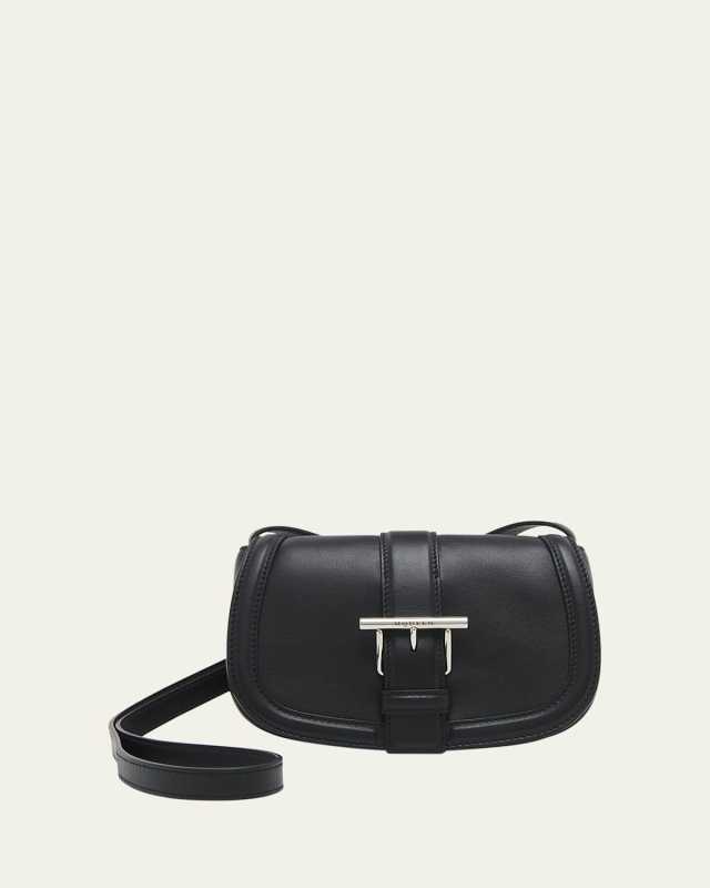 Mini T Bar Leather Saddle Crossbody Bag
